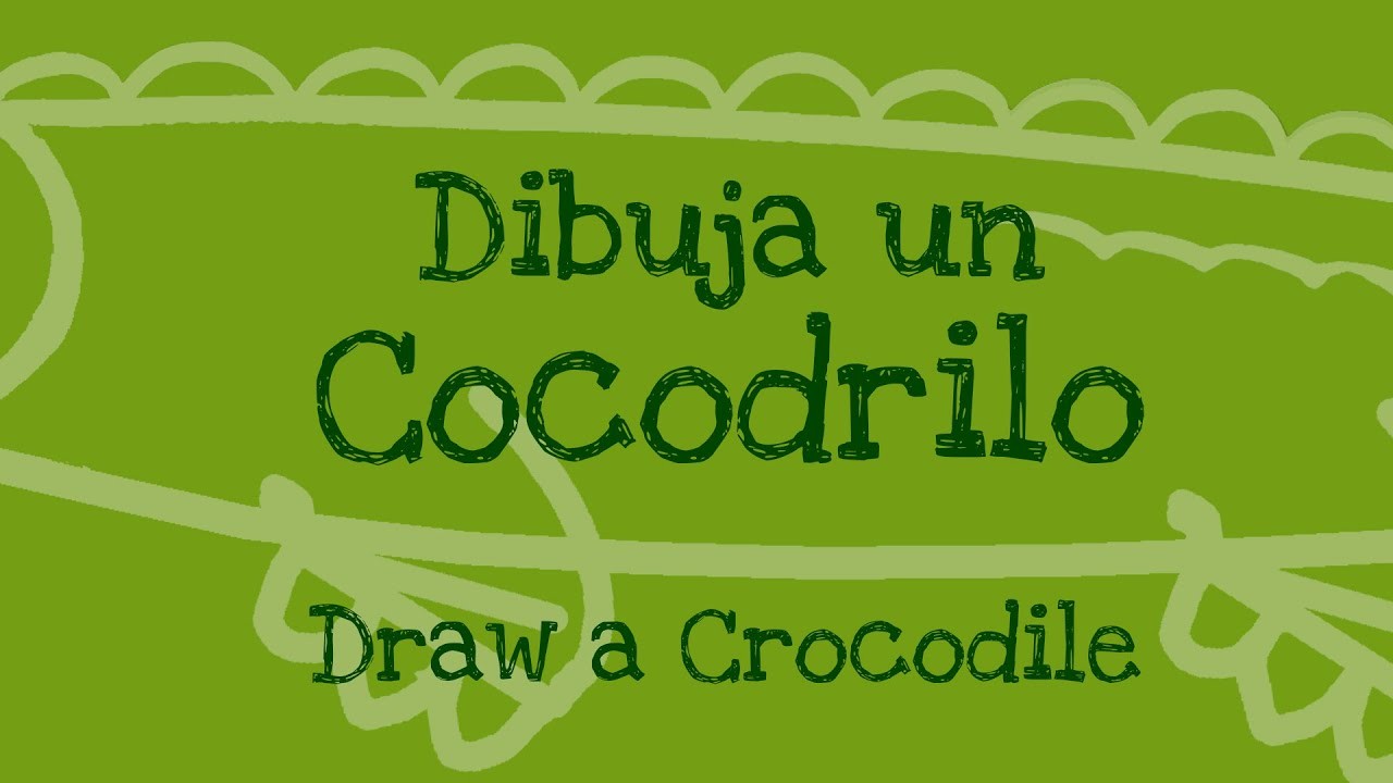 Como dibujar un cocodrilo.pintar un cocodrilo.fácil y rápido.para niños