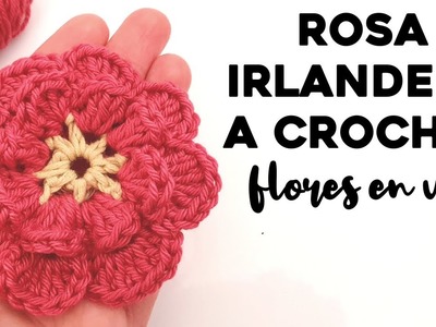 CÓMO TEJER ROSA DE IRLANDA A CROCHET: tutorial paso a paso flores a crochet | Ahuyama Crochet