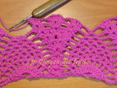 Como Tejer un Hermoso Punto Fantasía a Crochet - Ganchillo (Nro. 105)