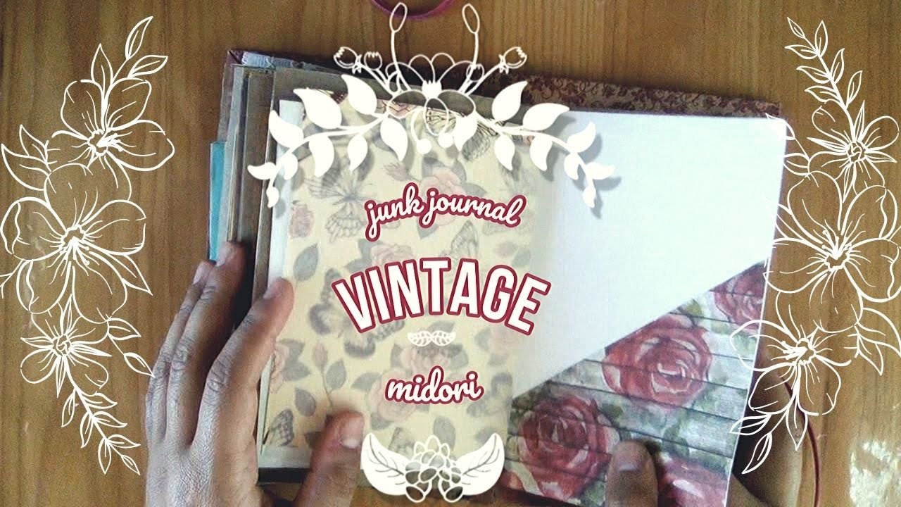 DIY junk journal vintage tutorial | tipo midori scrapbooking