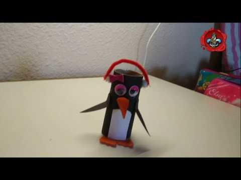 Manualidades con Lucía, pingüina de carton