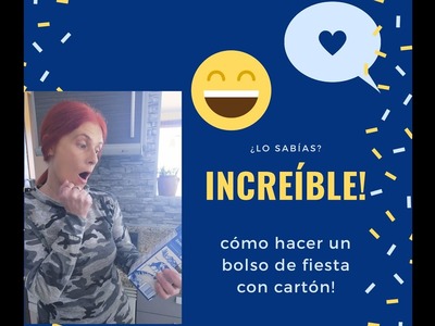Manualidades reciclaje! Bolso de fiesta reciclado!