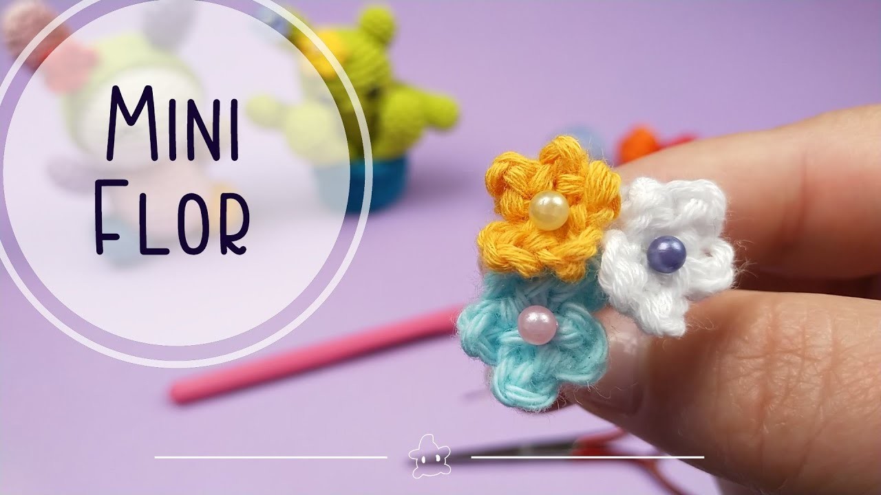 Mini flores a ganchillo | little crochet flowers | en 5 minutos!!