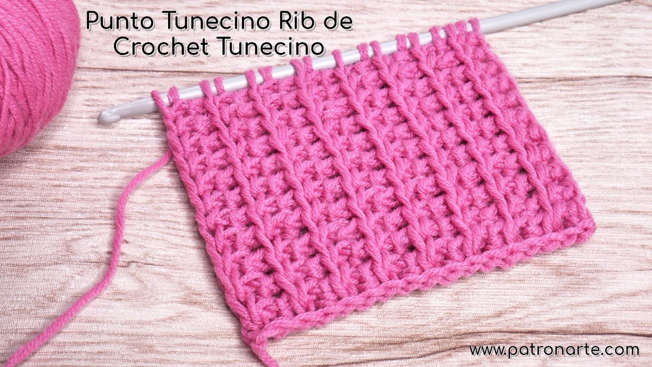 Punto Tunecino Rib de Crochet Tunecino | Aprende Crochet Tunecino Paso a Paso #crochettunecino