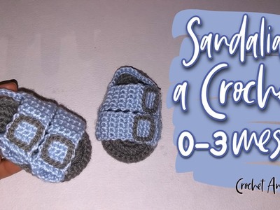 SANDALIAS A CROCHET 0-3 MESES | *Modelo Matt* | Crochet Anaid