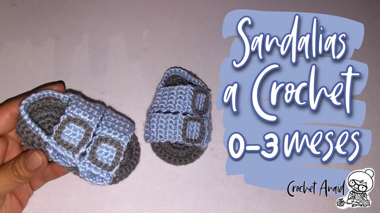 SANDALIAS A CROCHET 0-3 MESES | *Modelo Matt* | Crochet Anaid