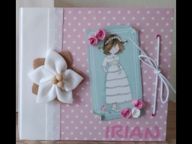 Scrapbooking - Libro de firmas Comunión