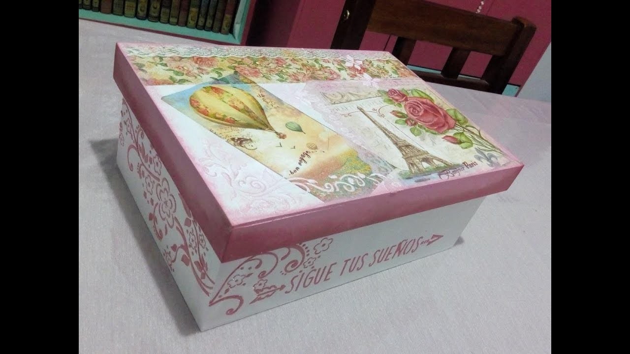 56- Caja decorada. Decoupage. DIY