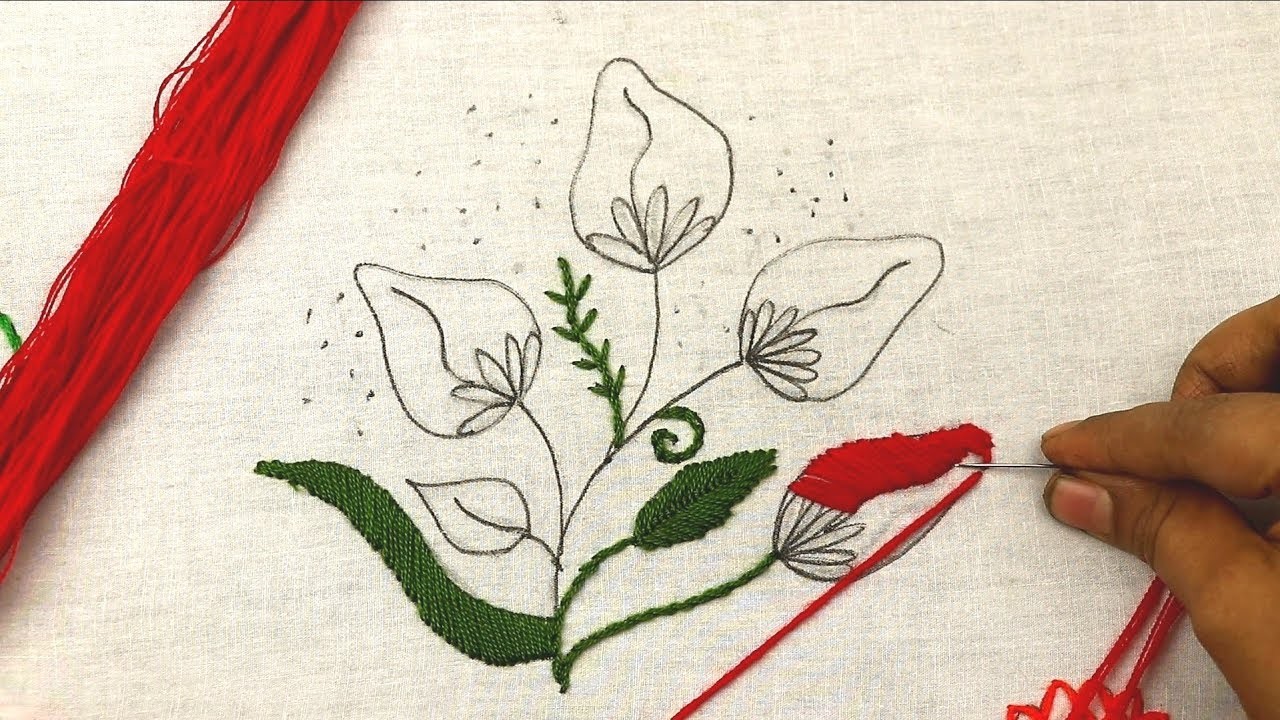 Bordado brasileño flor (puntadas fáciles) ???? Hand embroidery rose buds| Brazilian embroidery