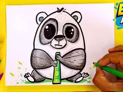 ???? Como Dibujar un OSO PANDA Kawaii CUTE - Dibujar Animales Kawaii - Easy Art