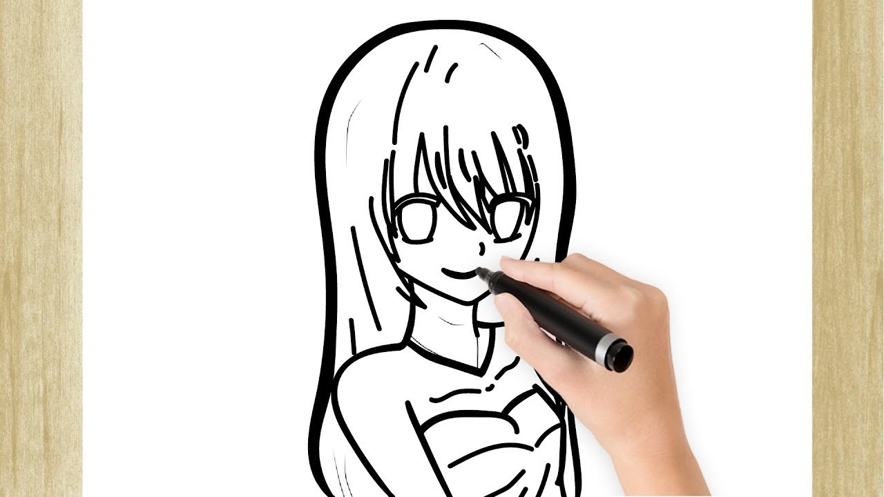 COMO DIBUJAR UNA CHICA DE ANIME SUPER FÁCIL