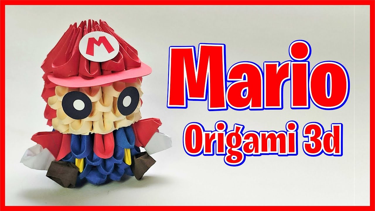 Cómo Hacer a MARIO de ORIGAMI 3d, en Español (FÁCIL) Tutorial Paso a Paso