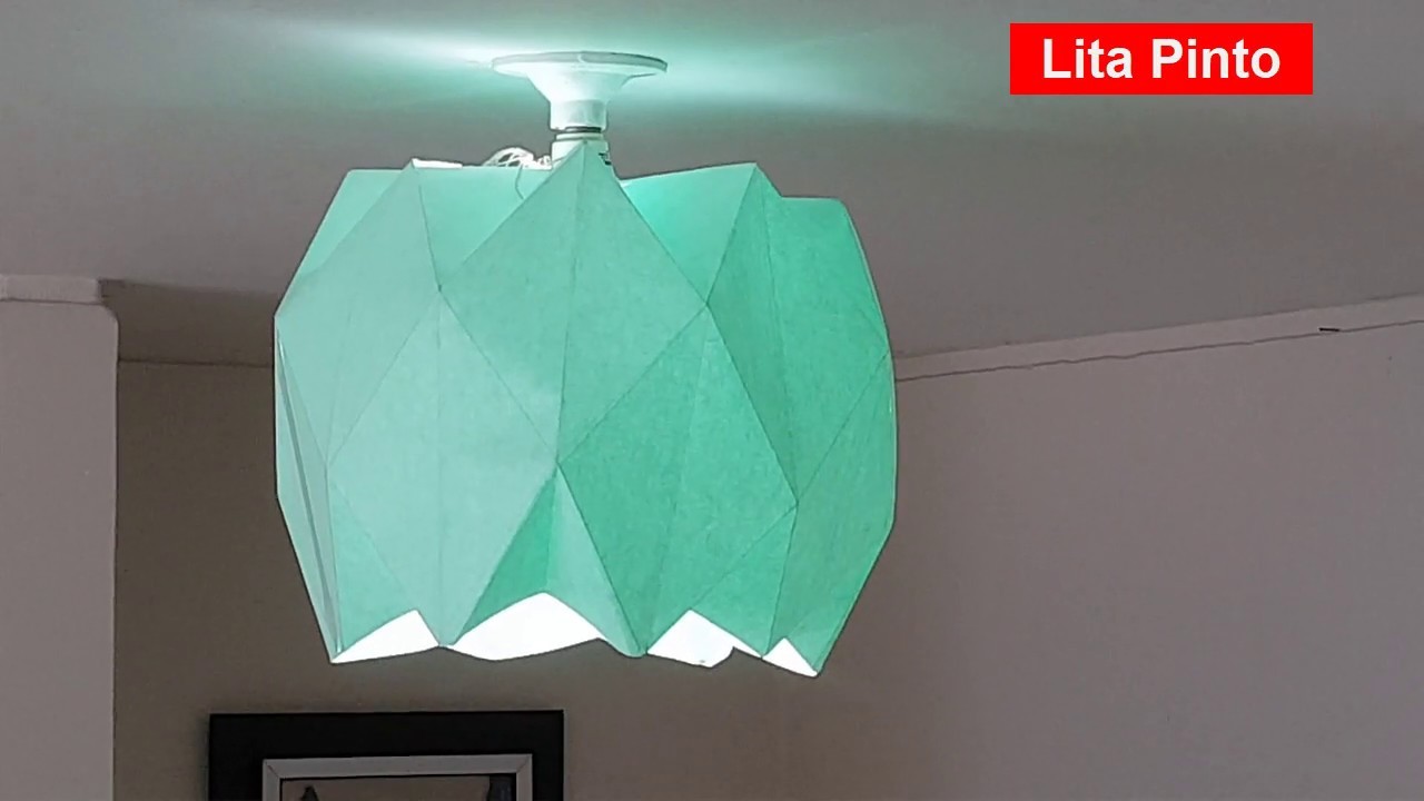 Cómo hacer Lámpara para techo en origami. Lita #origami #litapinto