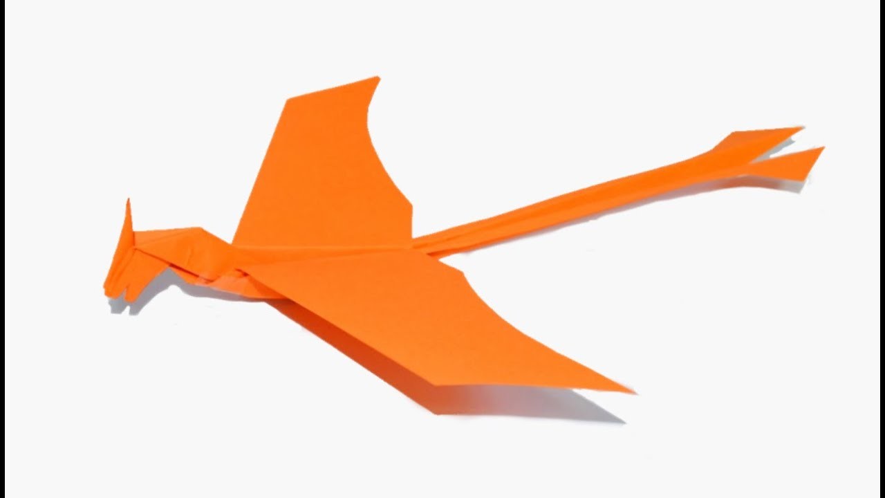 Como hacer un avion de papel que vuele mucho✈dragón de papel✈Aviones de papel