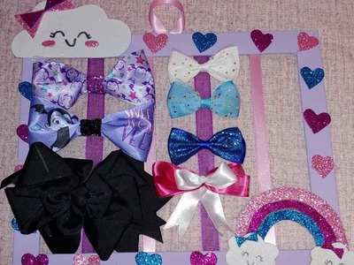 Como hacer un porta moños tema nube hecho con un cuadro y foam