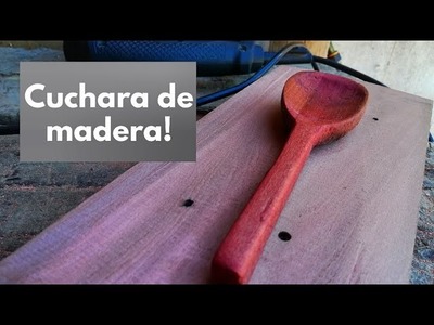 Como hacer una cuchara de madera! #wood #spoon #madera