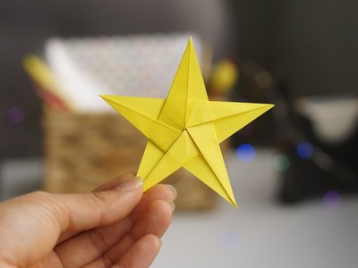 Cómo hacer una estrella de 5 puntas de papel | Origami ASMR