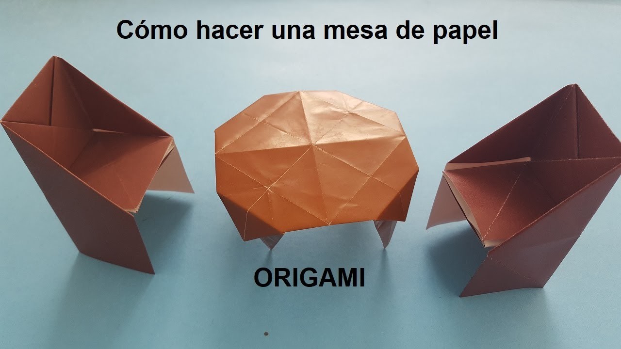 ▷ Cómo hacer una MESA de papel | Origami FÁCIL✅