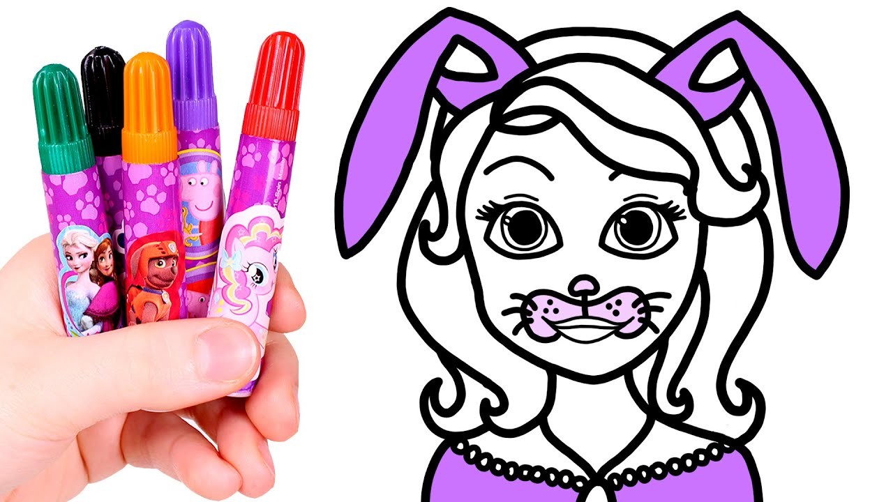 Dibuja y colorea a la Princesa Sofía de conejo ???????? Videos para niños