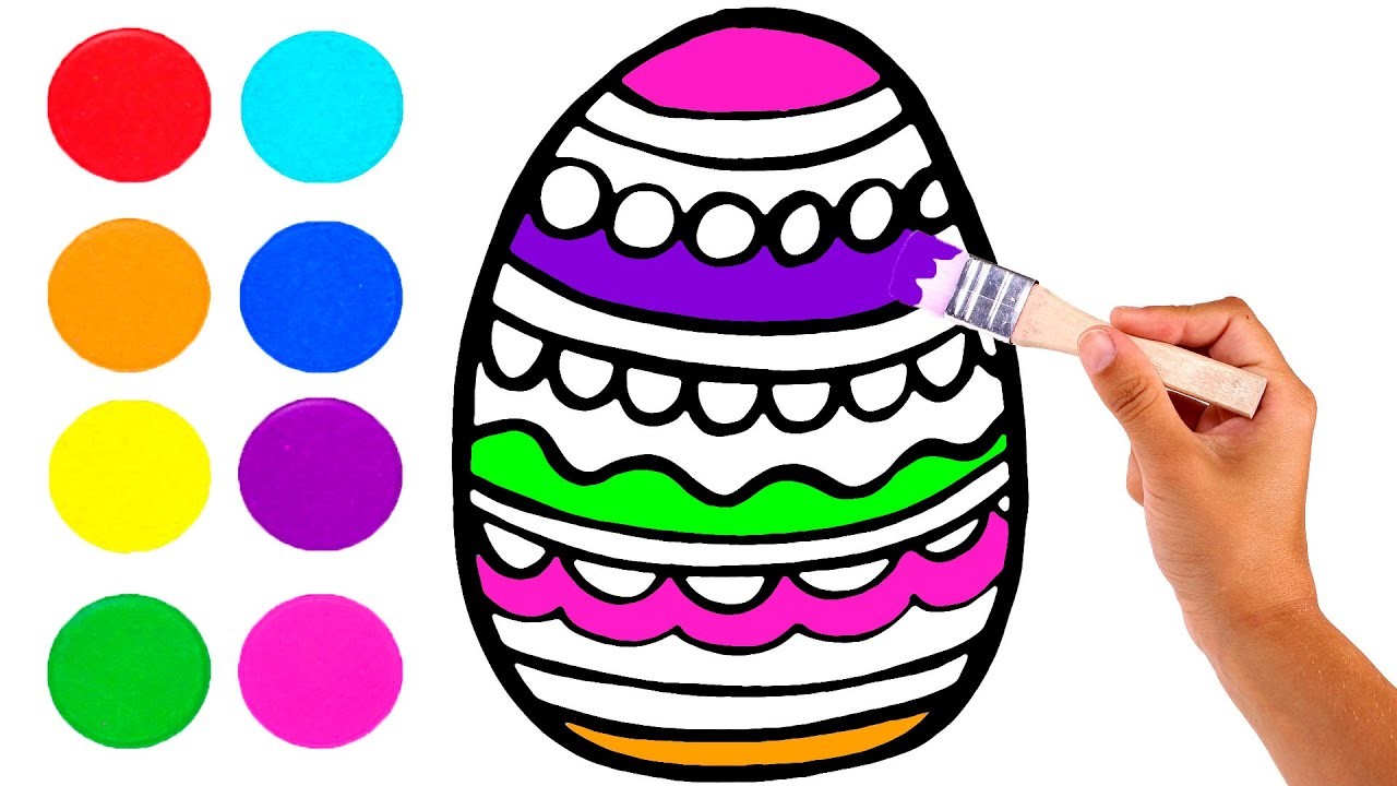 Dibuja y Colorea un Huevo de Pascua????✨Vídeos para niños