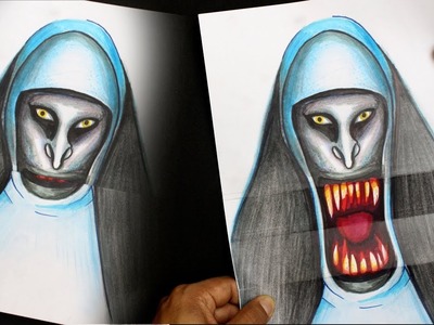 ✅ Dibujo SORPRESA - Como Diujar una  MONJA ABREBOCAS  ???? Dibujos de Terror - Easy Art