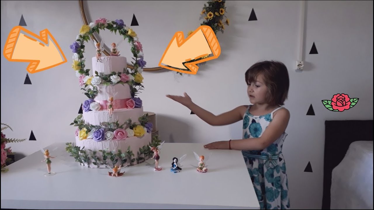 DIY- dicas para bolo fake da Tinker Bell (fadas)