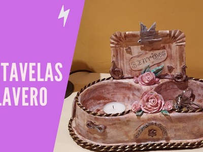 DIY PORTAVELAS. LLAVERO reutilizando un COMEDERO | SabelArt