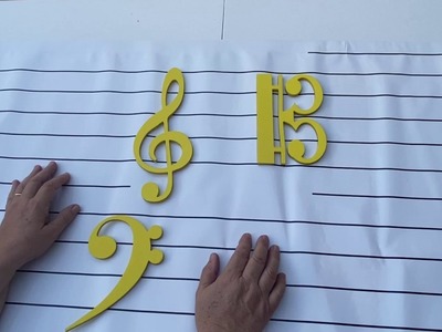 Kit para Tapete Claves, com 3 claves Sol, Fá e Do em EVA - Empório Musical