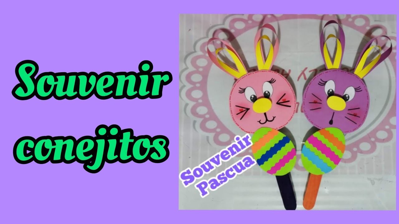 Souvenir conejitos de pascua de cartulina, plumones, marcadores, manualidades fácil, tarjeta