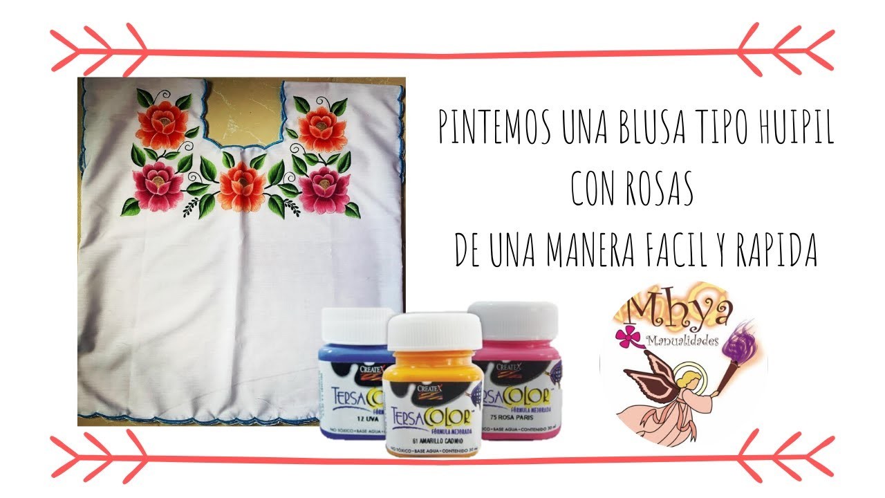 TUTORIAL DE PINTURA EN TELA.Como pintar una blusa Huipil estilo Yucatan ft. Miss Priss Lozada