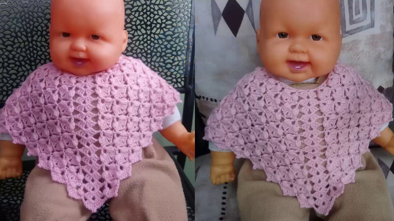 Aprende a tejer Capa a crochet para niña de 1 a 2 años