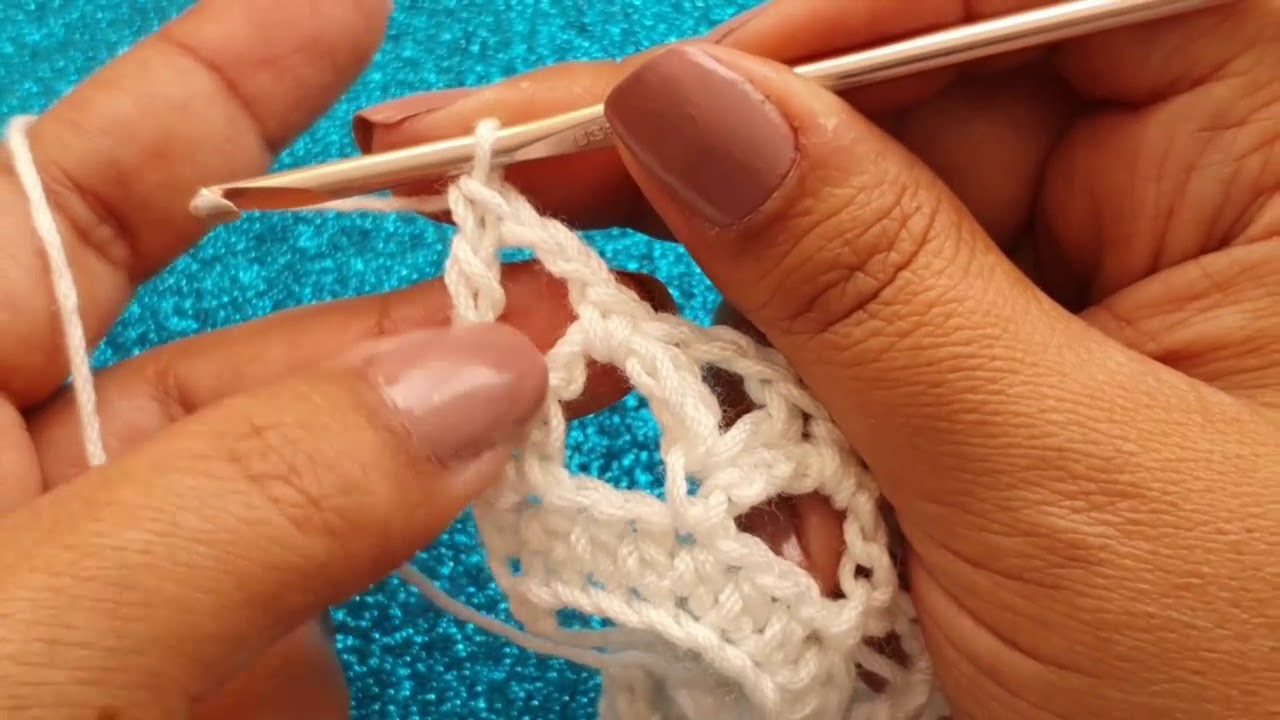 BLUSA ABIERTA a Crochet con MANGAS 3.4 - *TEJIDO con  ( SOBRANTES )