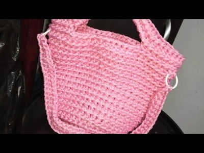 Bolsa macramé rosa a crochet paso a paso