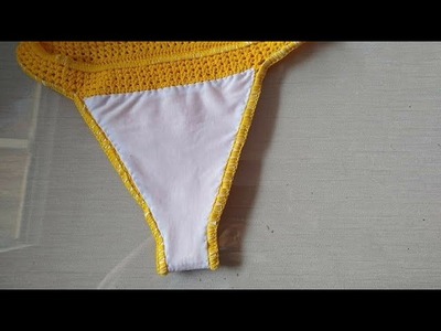 Como forrar bikini en crochet en 5 minutos