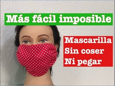 Como Hacer una MASCARA con Tela.DIY.How to Make a Mask With Easy.MOUTH COVER.CUBREBOCA