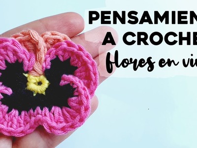 CÓMO TEJER PENSAMIENTOS A CROCHET: tutorial paso a paso flor pensamiento a crochet | Ahuyama Crochet