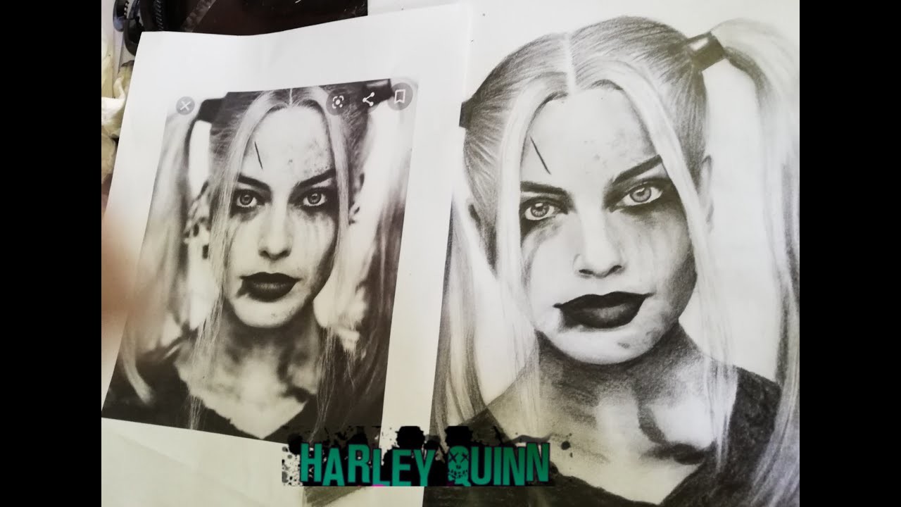 HARLEY QUINN ❤️  dibujo a lapiz. ✏