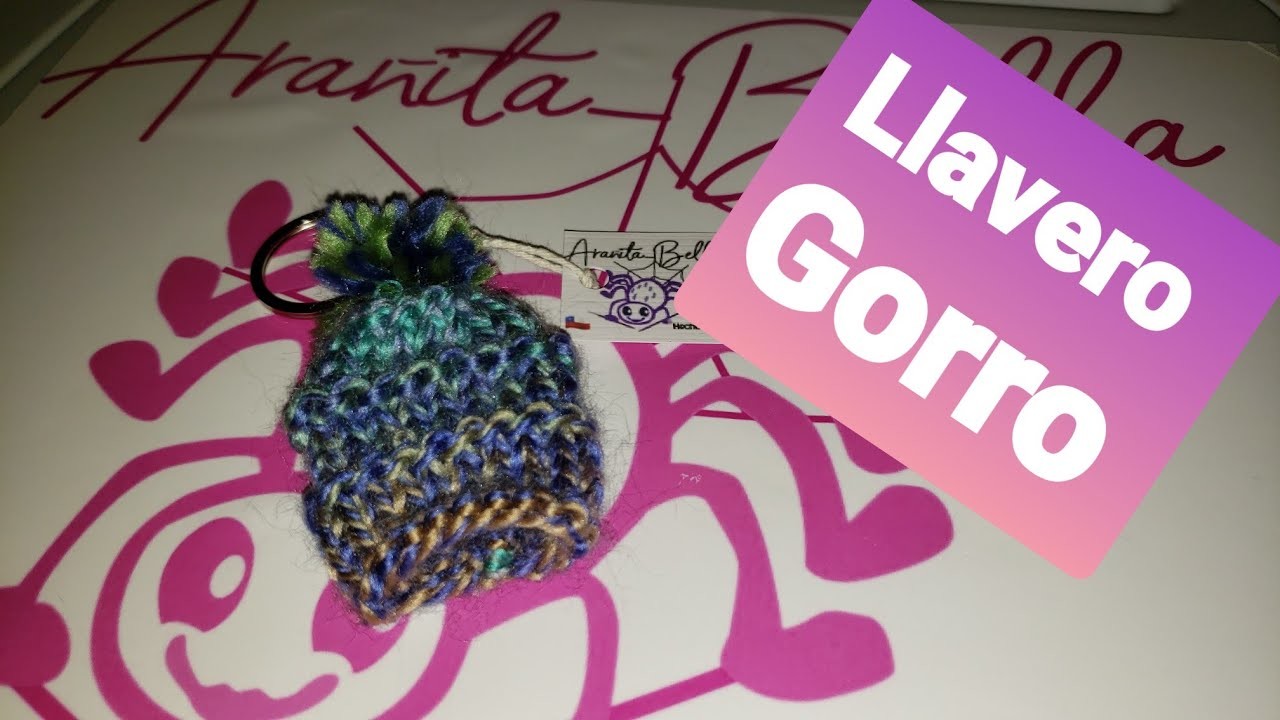 Llavero ???? Gorro a Palillos (2 agujas)