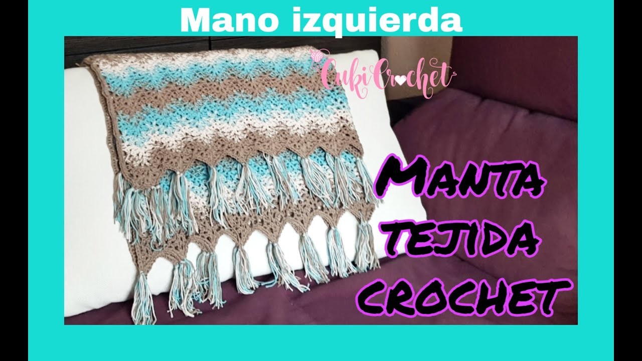 Mano Izquierda: Cómo tejer manta a crochet  zig zag.  monísimo!!!! #StayHome #WithMe #Quédateencasa