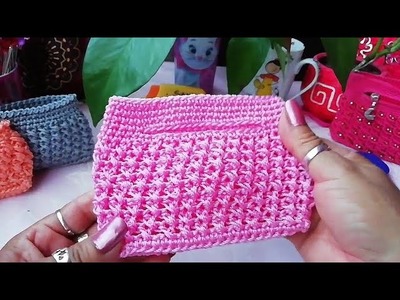 Monedero a Crochet Puntada Tachesitos ✖️✖️