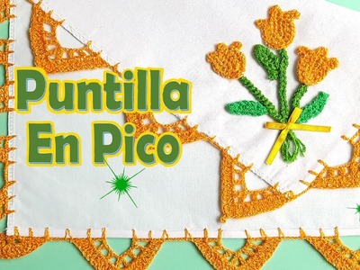 Puntilla en Pico a Crochet Muy Fácil y Bonita