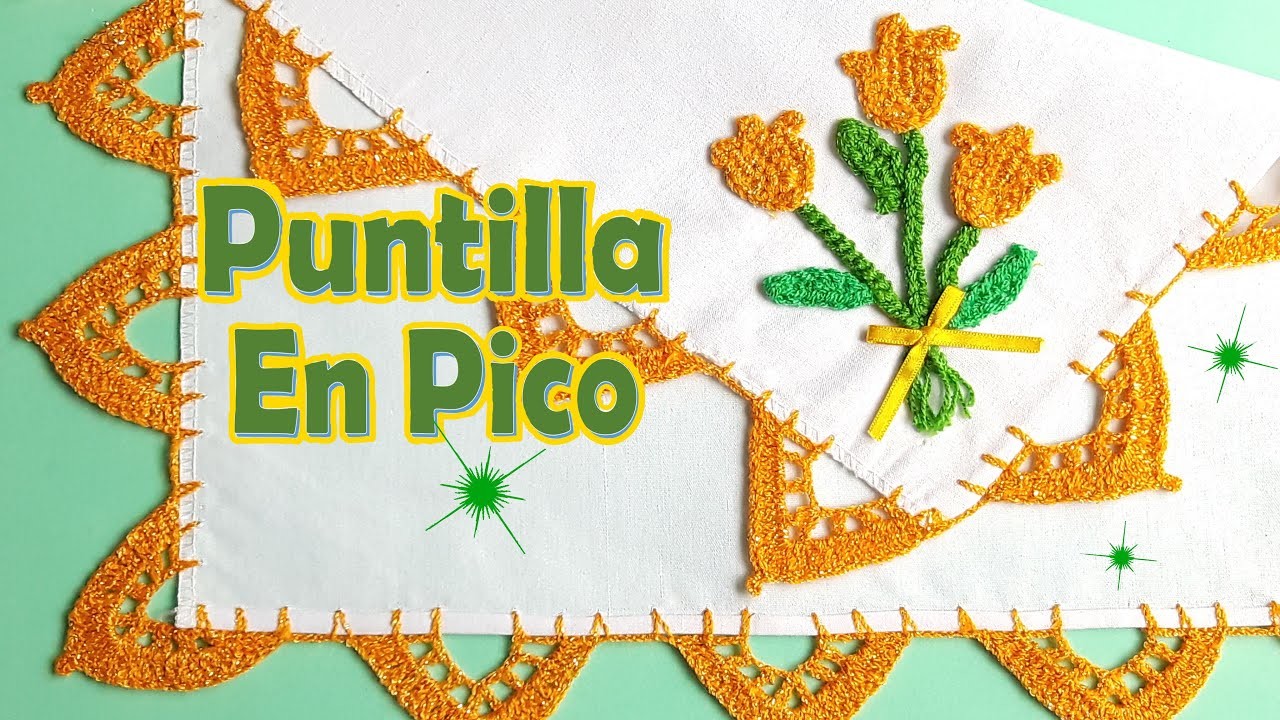 Puntilla en Pico a Crochet Muy Fácil y Bonita