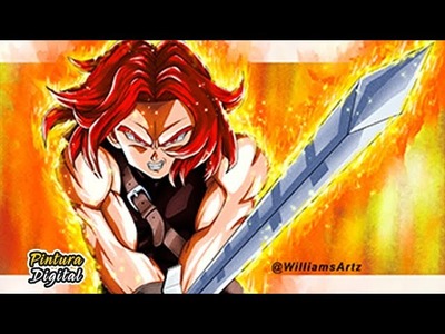 Speed Drawing de Comó dibujar a Trunks del futuro SSJ Dios Dragon Ball HeroesHow draw WILLIAMSARTZ
