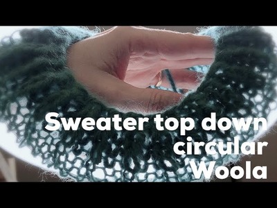 Sweater canesú en tejido circular Jersey Top down agujas circulares paso a paso (parte 4)