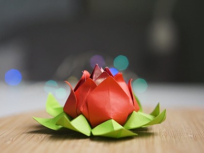 ASMR Origami - Cómo hago una flor de loto de papel ♥