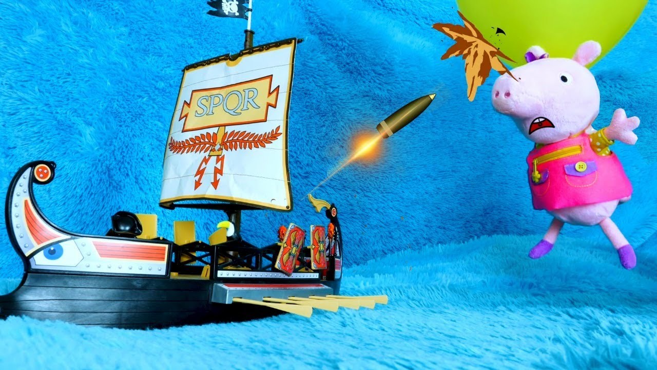 Aventuras de Peppa Pig y los Piratas. Juguetes de dibujos animados. Vídeos para niños