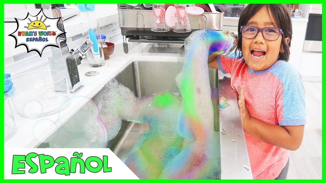Burbujas de serpiente arcoiris DIY experimento de ciencia en la casa