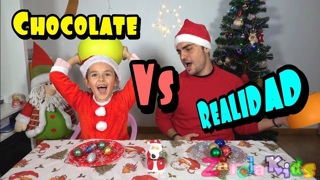 CHOCOLATE VS REALIDAD!! chocolates de Navidad Zarolakids