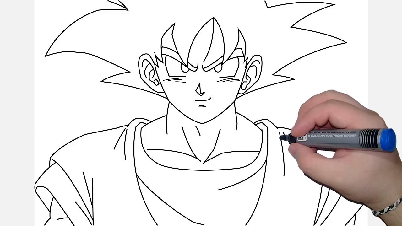 Como Dibujar a Goku  [Facil y Rapido]  HOW TO DRAW GOKU