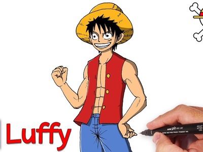 Como Dibujar a Luffy de One Piece Paso a Paso - Dibujos para Dibujar